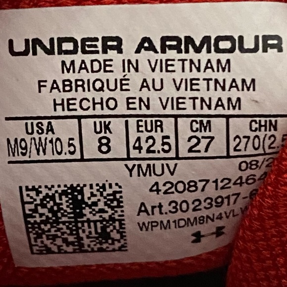 NEW Under Armour SC 3Zero IV UA 4 Basketball Shoes Red Grey Men’s Size 9 - Picture 4 of 8